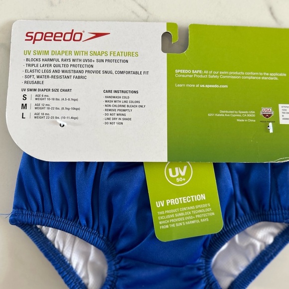 Speedo Kids Blue Swim Diaper 12 months - Picture 3 of 3
